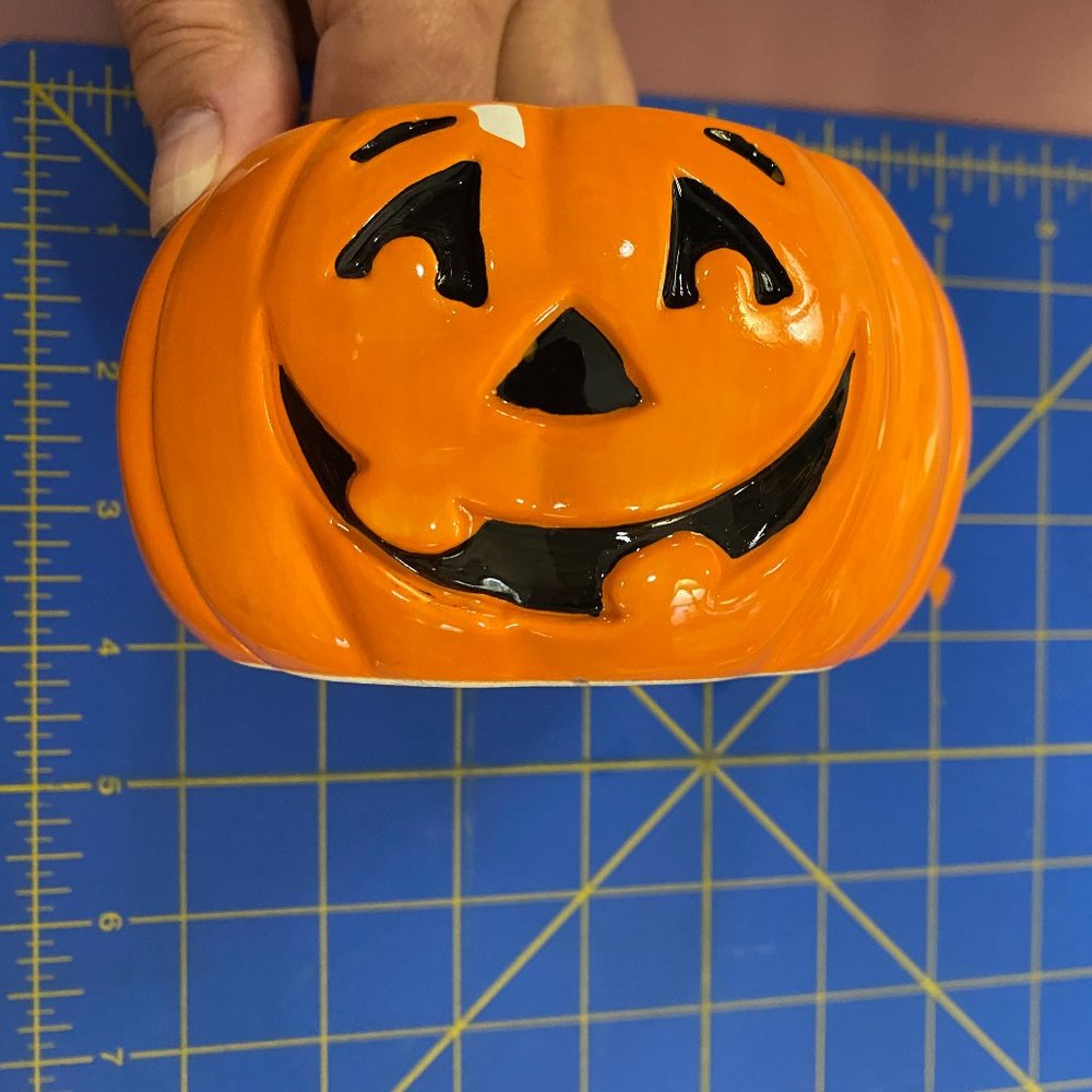 Ceramic Pumpkin Candy Dish/Tealight Holder